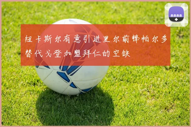 纽卡斯尔有意引进里尔前锋帕尔多替代戈登加盟拜仁的空缺
